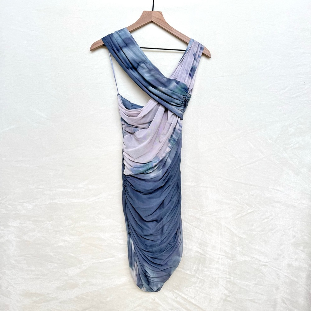 Zara Asymmetrical Printed Tulle Dress - Picture 11 of 13